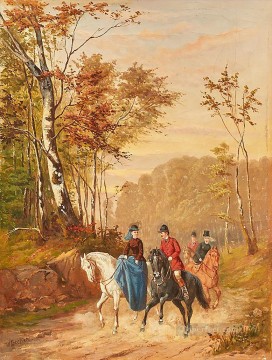 Rococo Painting - horse riders Bild W Becker